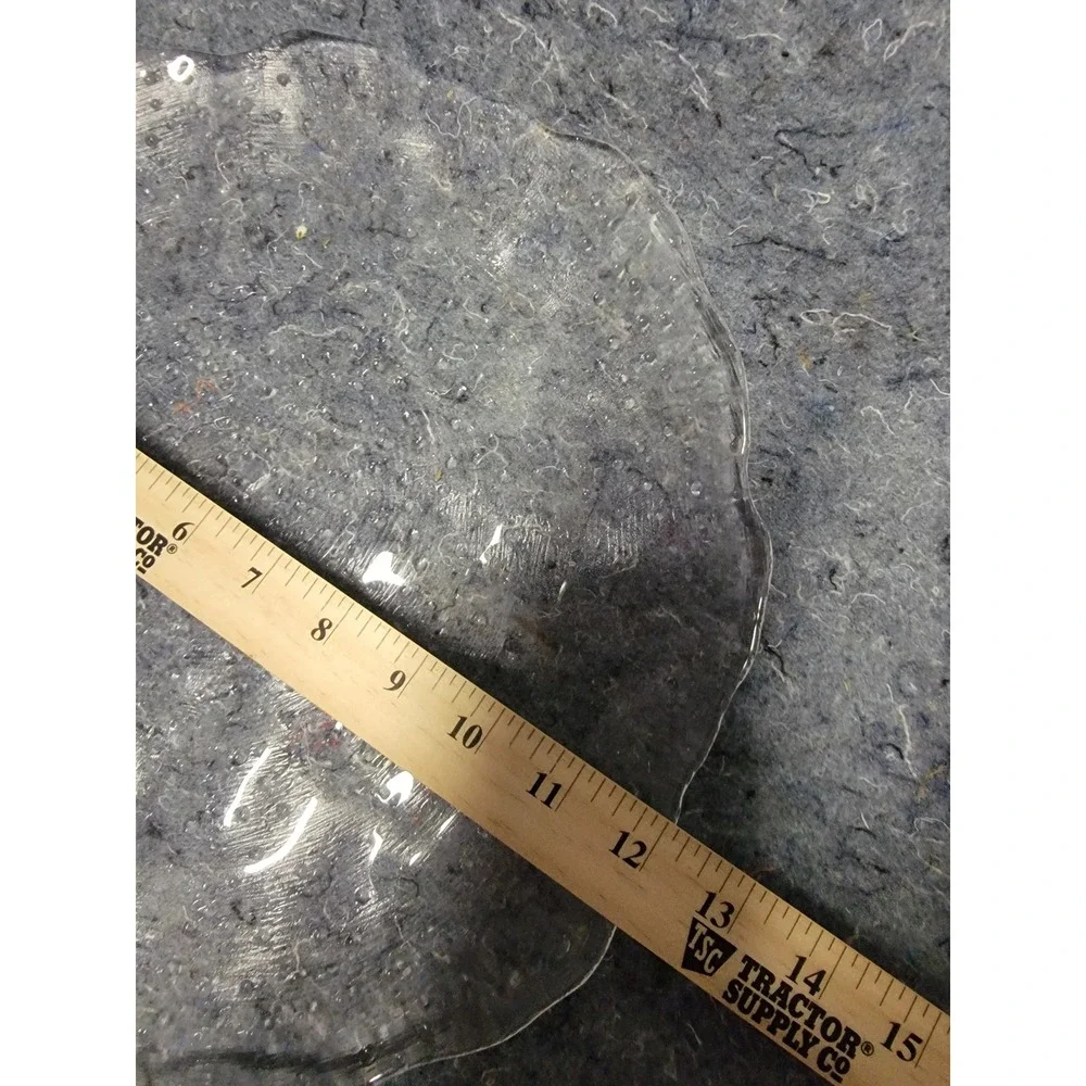 Round Clear Glass Ruffle‎ Edge Serving Platter Size 12 inches